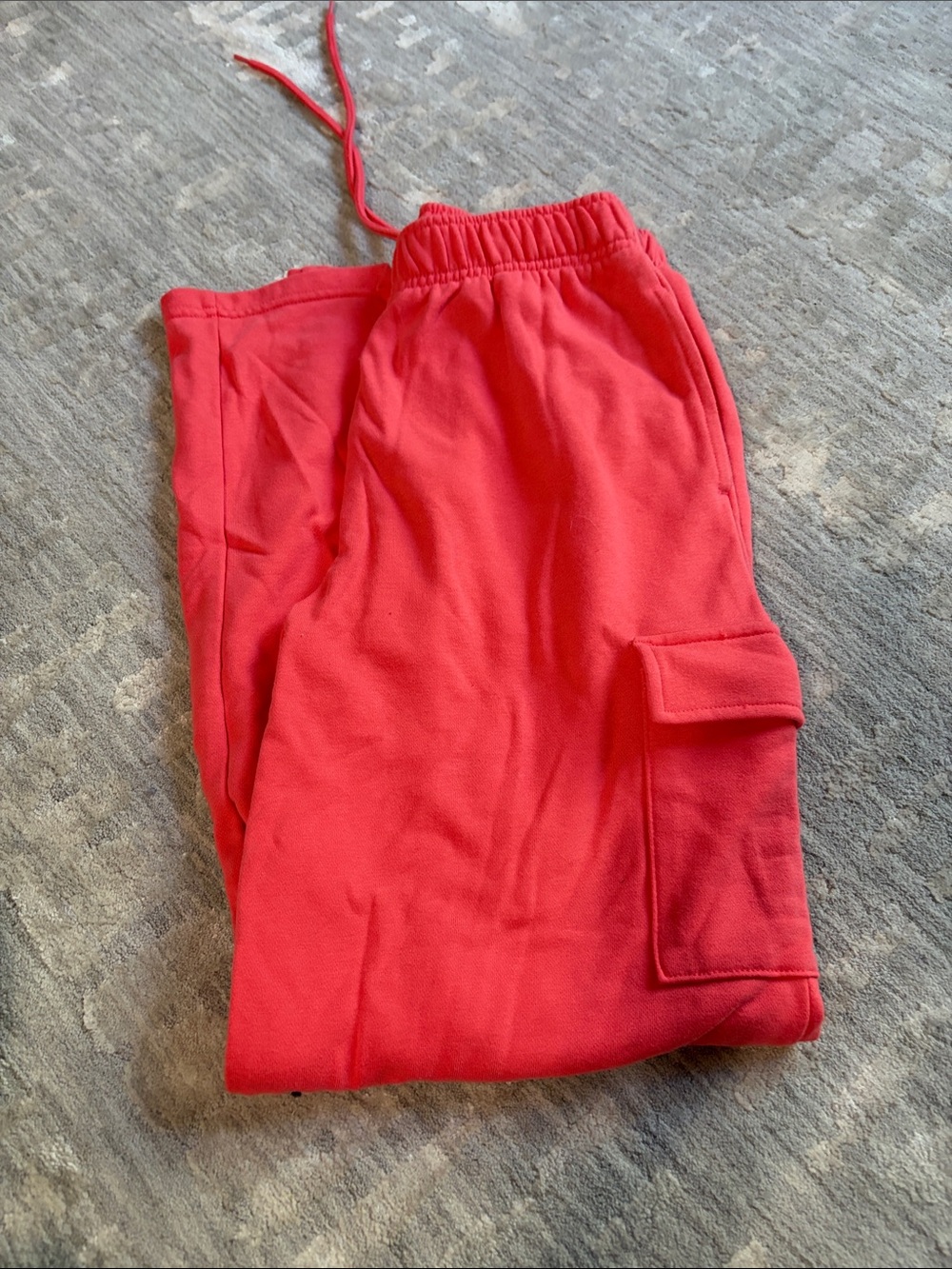 Red woman’s Cargo Sweatpants - Comfortable Everyday Bottoms